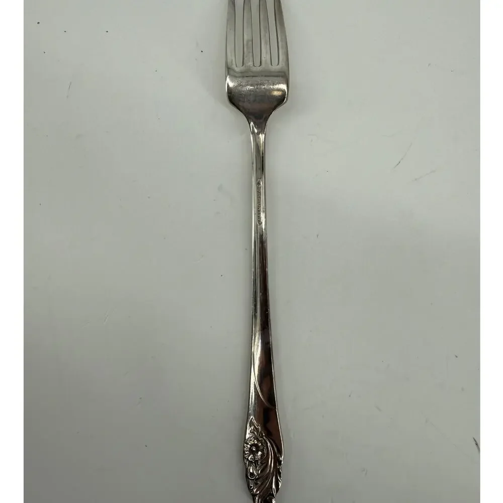 Oneida Community Evening Star Silverplate Dinner Forks 1950s Vintage Lot of 8